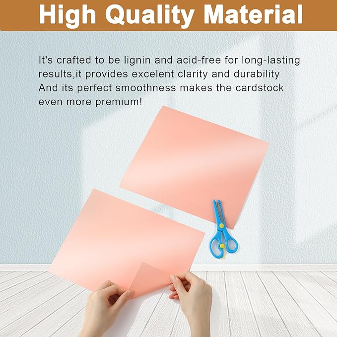 28 Sheets Pink Shimmer Cardstock 8.5 x 11 Craft Paper, 92lb Premium Glossy Paper Card Stock for DIY Cards Making, Anniversaries, Wedding Invitations, Greeting Cards