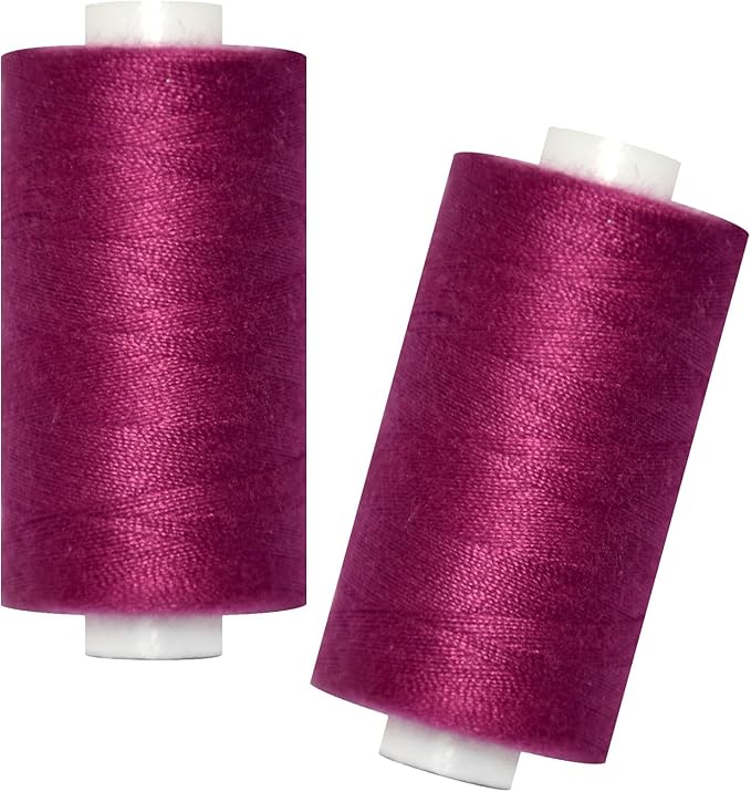 All Purpose Sewing Thread-2 Spools of Hand Polyester Sewing Thread for Sewing Machine for Hand and Machine Sewing(Dark Plum, 2 spools)