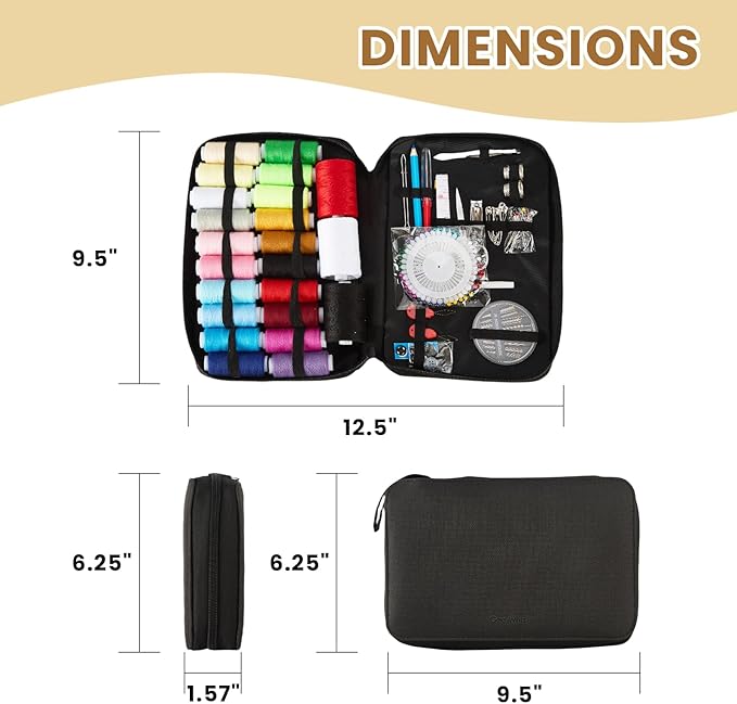 Sewing Kit for Adults and Kids, Needle and Thread Kit for Sewing, Large Sewing Kit for Adults Basic Starter Beginners Travel Emergency Sew Repair Set