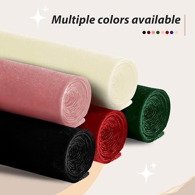 KKJIAF Dusty Rose Stretch Velvet Fabric 60 Inch Wide, 1 Yard Soft Stretchy Fabric for Sewing Clothes, Apparel, Costume, Crafts - 90% Polyester 10% Spandex