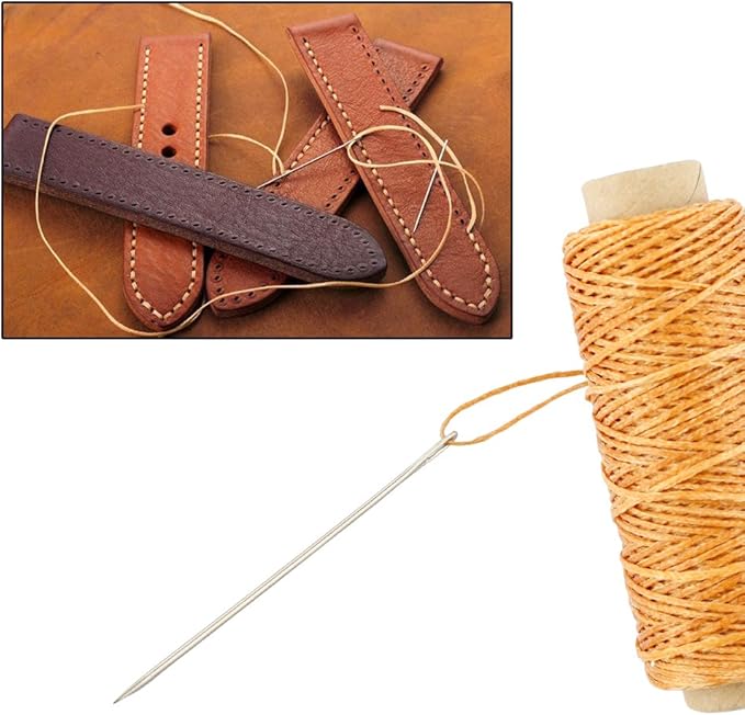 JANYUN 264 Yards 150D Leather Sewing Waxed Thread Cord for Leather Craft DIY 1mm Diameter 8 Colors Sewing Thread Cord,Each of 33 Yards (Color A)