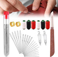 37PCS Big Eye Steel Sewing Needles Kit,Stainless Steel Needles for Hand Sewing,Portable Long & Thin Handmade Quilting & Sewing Needles Kit for Beginners,Professional DIY Lovers,Adults