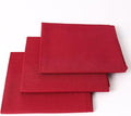 3 Pieces 18 x 21 Inches Cotton Fabric Precut Quilting Fabric Bundles Solid Colors Layer Cakes Quilt Material for DIY Craft Sewing Embroidery (Burgundy)
