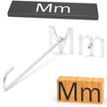 2Pcs Mini 2" Branding Irons, Alphabet Custom Wood Branding Iron Personalized for Wood Working, Leather Hats, Felt, Cowhide, BBQ & Bread Logo, Steak Branding Iron for Food (M m)