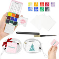 Woomer Travel Watercolor Paint Sets - 9 Pigment Colors, All-In-One Kits (Pouch, Brush, Cardstock), Bulk Watercolor Sets for Studios & Gifting