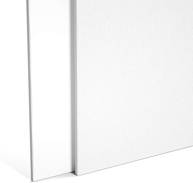 GOTIDEAL Canvases for Painting, 11x14 inch of 7, Professional Primed White Blank Flat Canvas Panels- 100% Cotton Artist Canvas Boards for Acrylics Painting, Oil Watercolor Tempera