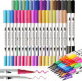 ArtBeek Art Brush Markers Pens for Adult Coloring Books, School Supplies for Teens, 36 Colors Dual Tip (Brush and Fine Point) Drawing Markers for Note Taking Planner Journal Calligraphy
