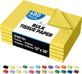 Party Solids Yellow Tissue Paper for Gift Bags - 15" X 20" Bulk Tissue Paper Yellow 480 Sheets - 10lb Newsprint for Packing, Birthday Gift Box Filler, Packing Supplies for Moving Supplies