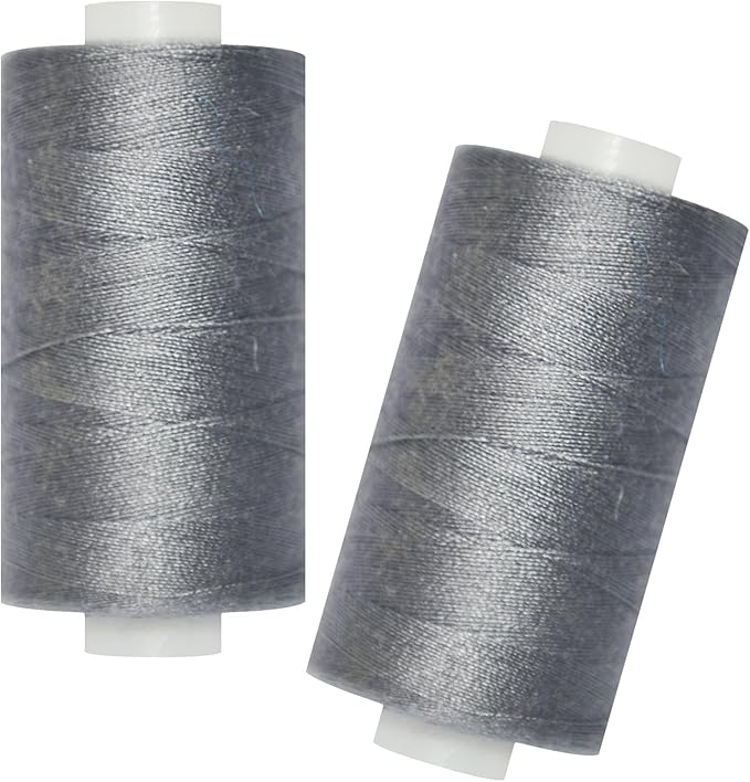 All Purpose Sewing Thread-2 Spools of Hand Polyester Sewing Thread for Sewing Machine for Hand and Machine Sewing(Dark Steel Gray, 2 spools)