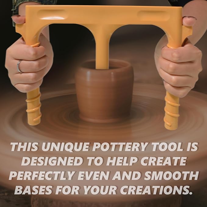 UPTTHOW Plastic Pottery Ball Opener Tool for Ceramics, Ergonomic Pottery Base Bottom Guide for Perfect Artisan Creations