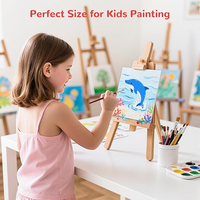 48 Pack Small Canvas Boards for Painting 5x7, 8x10 Inch (24pc of Each) Flat Canvas Panels for Kids- 100% Cotton for Acrylic Watercolor Paint