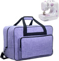 Sewing Machine Carrying Case，Sewing Machine Carrying Case Tote Bag，Universal Tote Storage Bag with Pockets and Handles, Suitable for Most Standard Singer, Janome (PURPLE)