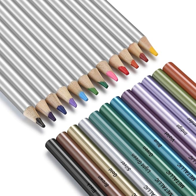 AGPTEK Drawing Pencils Set, 75-Piece Art Supplies Color Drawing Pencils Set Contains Sketch Pencils, Charcoal Pencils, Water Colored Pencils and Metal Colored Pencils for Kids, Adults and Artist