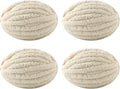 Chunky Yarn for Hand Knitting, No7 Thick Yarn, 250Grams 32Yards, Pack of 4, Perfect for Knitters and Crafters (Beige)