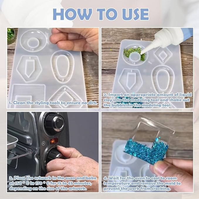 INNOVAYOU 120ml Hazy Liquid Polymer Oven-Bake Clay, Baking Molding, Very for DIY Decorations, Jewelry, Toys, Household Items
