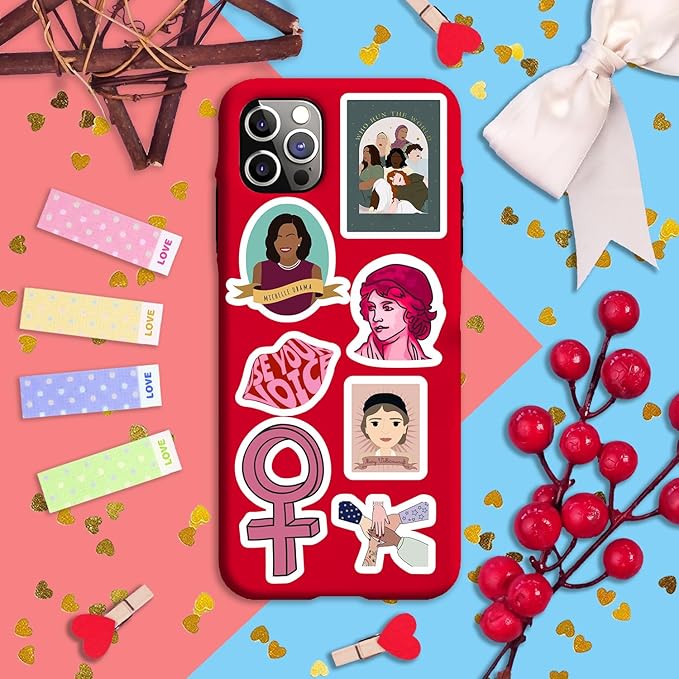 BulbaCraft Feminist Stickers for Water Bottle and Laptop - Feminism Party Supplies & Decorations, Female Empowerment & Equality Stickers, Girl Power Waterproof Vinyl Decals, Gifts for Women & Men