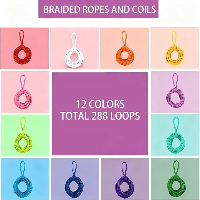 HIKSYJIE Weaving Loom Kit DIY Craft Set for Adults, Potholder Loop Knitting Activity, Great Gift for Creative Minds, Includes 224 Craft Loops and 7" Loom for Beginners