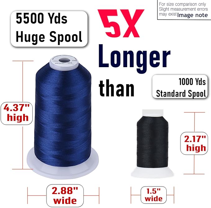 Simthread 5500Yds Embroidery Thread, 5000M High-Yardage 40WT 100% Polyester Thread – 170+ Vivid Colors, High-Speed Rated – Compatible with Brother, Singer, Janome & More - Fiery Sunset S028