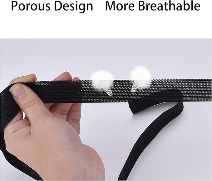 3/4 Inch 11yard/roll x 2Rolls Yard Elastic Bands for Sewing,Craft (Black and White)