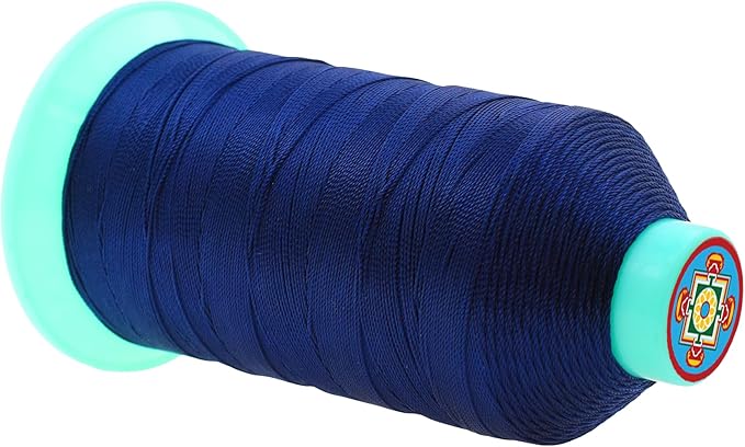 Mandala Crafts Size 207 630D T210 Bonded Nylon Thread - Dark Blue 800 YDs Tex 210 Heavy Duty Sewing Threads for Leather, Jeans, Weaving, Outdoor Marine Upholstery