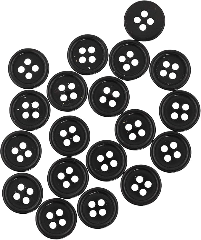 Mandala Crafts Black Buttonhole Elastics Band Pants Waist Tightener for Jeans - 0.75 In 15 Yds Black Elastic with Button Holes for Button Extender Waistband Belt
