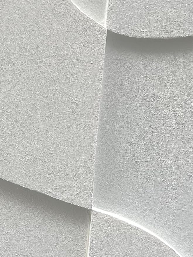 Art Hand-Painted White Abstract Texture Art Oil Painting 36x24 inch Modern Minimalist Art Canvas Wall Decoration