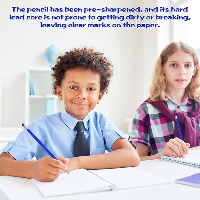 120 PCS Blue Checking Pencils Erasable Colored Pencils with Eraser Pre-Sharpened 2 HB for Checking, Grading, Tests & Office/School Supplies (Blue)