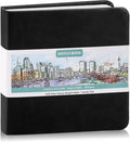 Hardcover Pocket Sketchbook, 5" x 5" Square Mini Sketchbook, 98lb/160gsm Heavyweight Tiny Sketch Book, 80 Sheets Small Travel Drawing Journal for Adults, Artist, Ideal for Gift (Black)