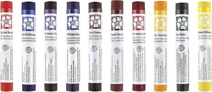 Daniel Smith Watercolor Sticks Starter Set of 10 Assorted Colors - Extra Fine Watercolors For Drawing or Painting - [Set of 10]