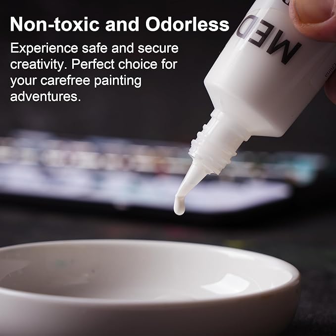 PHOENIX Masking Fluid for Watercolor Painting - 55ml / 1.86 fl Oz Liquid Masking Fluid Pen Water Color Medium Art Supplies for Artists
