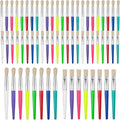 64 Pcs Paint Brushes Sets for Kids Toddler Art Supplies Large Chubby Round and Flat Brush for School Washable Acrylic Oil Paint