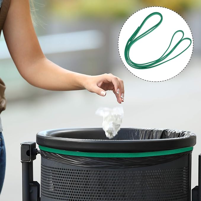 Shappy 6 Pieces Rubber Bands for 95-96 Gallon Trash Can Large Trash Can Rubber Band 30'' Adjustable Garbage Bin Elastic Cord to Hold Garbage Bag in Place for Home Kitchen Office School Indoor Outdoor