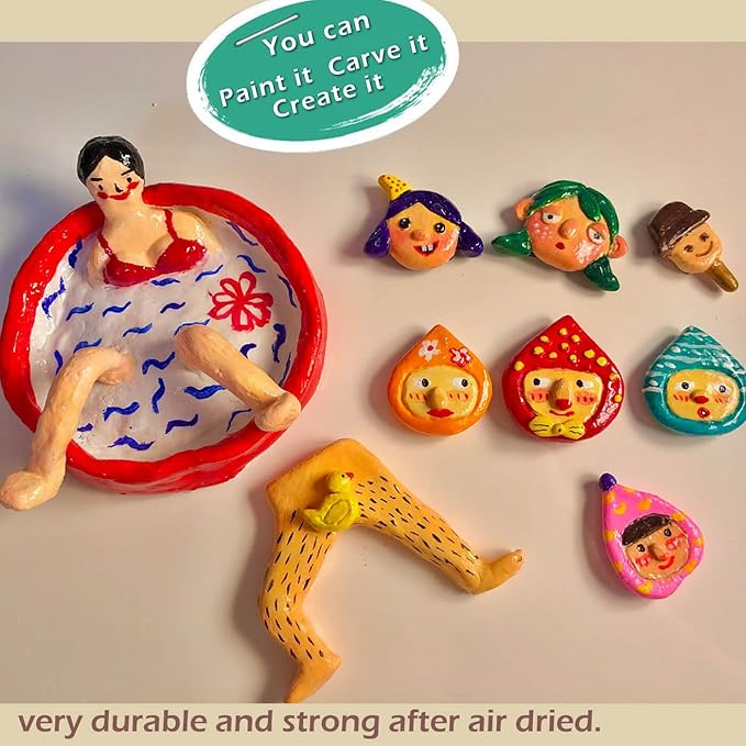 ReArt Air Dry Modeling Clay 3.3LBS, for Sculpting, Wheel Throwing, Hand Building, All-Purpose Modeling Clay (Terracotta)