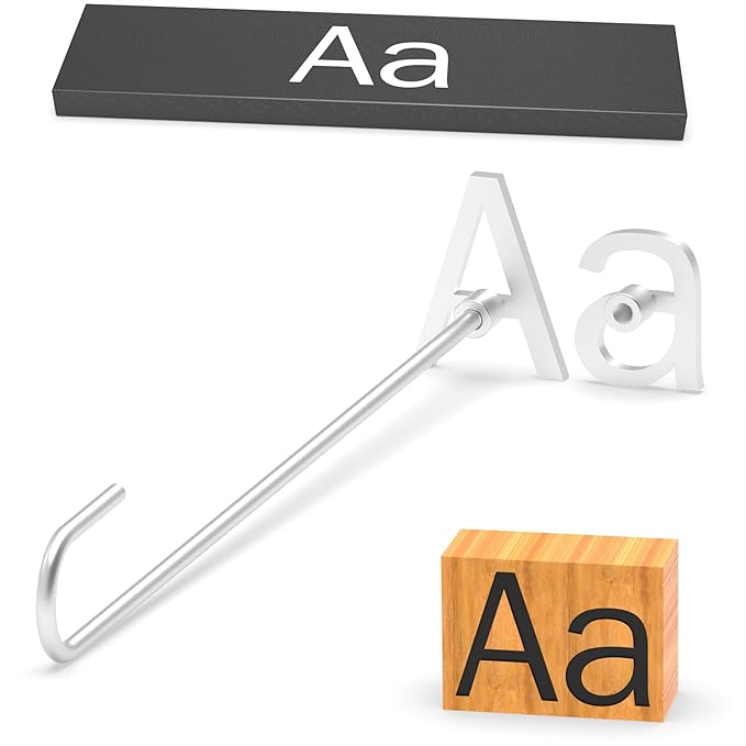 2Pcs Mini 2" Branding Irons, Alphabet Custom Wood Branding Iron Personalized for Wood Working, Leather Hats, Felt, Cowhide, BBQ & Bread Logo, Steak Branding Iron for Food (A a)