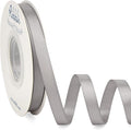 Ribbli Double Faced Silver Satin Ribbon,3/8” x Continuous 25 Yards,Use for Bows Bouquet,Gift Wrapping,Floral Arrangement