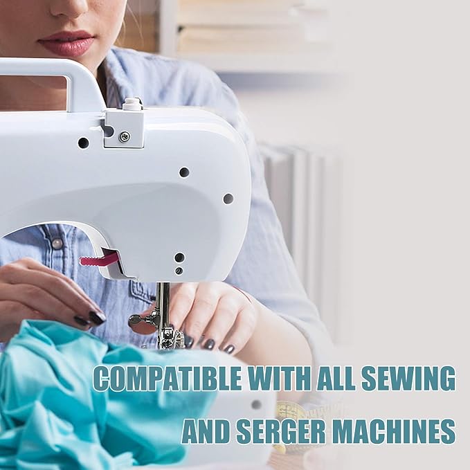 White Black Serger Thread, All-Purpose Thread for Sewing, Polyester, 4 Cones of 3000 Yards Each Spool for Sewing Machine