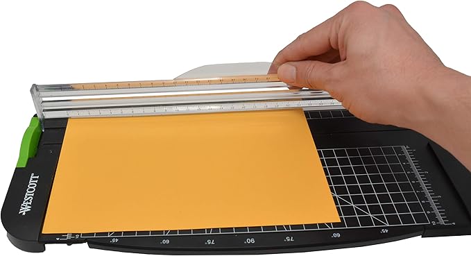 Westcott Paper Cutter 12" Paper Trimmer Scrapbooking Tool, Black