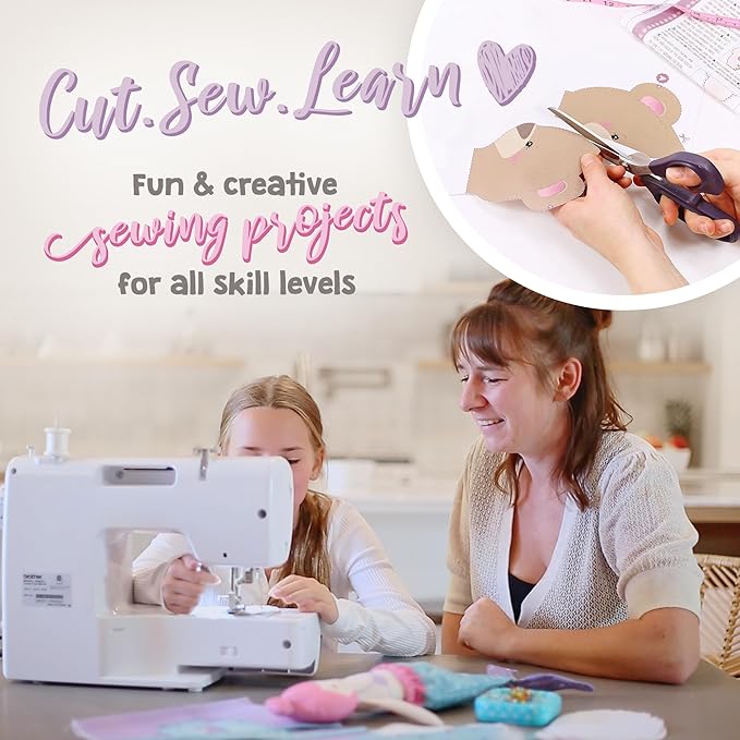kullaloo Doll Sewing Panel for Intermediate Skills - with Video Instructions - Cut & Sew Fabric Panel Doll with Clothes: Dress Me Bestie Bibby Bunny