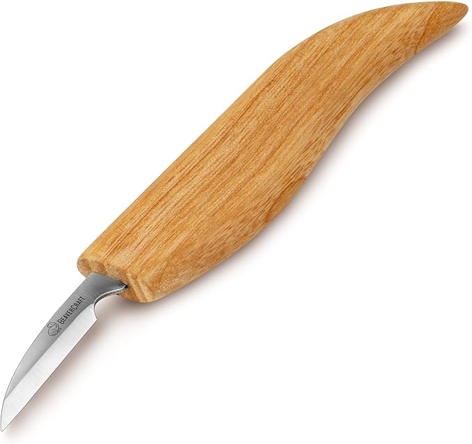 BeaverCraft Wood Chip Carving Knife C8 1.8" Sloyd Whittling Knife for Detail - Wood Carving Tools for Beginners and Kids