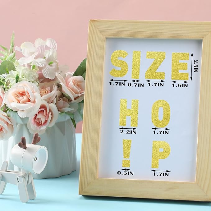 Harloon 232 Pcs 24 Sheets Large Glitter Letter Stickers Big Font Alphabet Letter Self Adhesive Letters Kit Mailbox Stickers for Mailbox Bulletin Boards Classroom Home(Gold,2.5 Inch)
