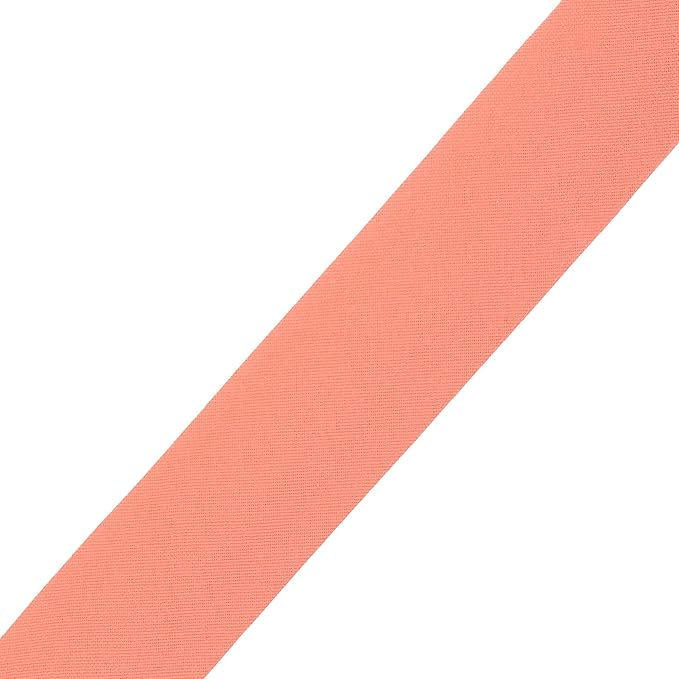 Mandala Crafts 55 Yards 1 Inch Salmon Double Fold Bias Tape for Sewing - Bias Binding Tape for Quilting Binding, Hemming, Seam, and Fabric Piping