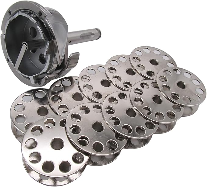 CKPSMS Brand -1SET Large Capacity Rotary Hook & Bobbins #265093+264645 10PCS Compatible with/Replacement for Singer Brand 144W 145W Adler Brand 220 CONSEW Brand 744R 745R