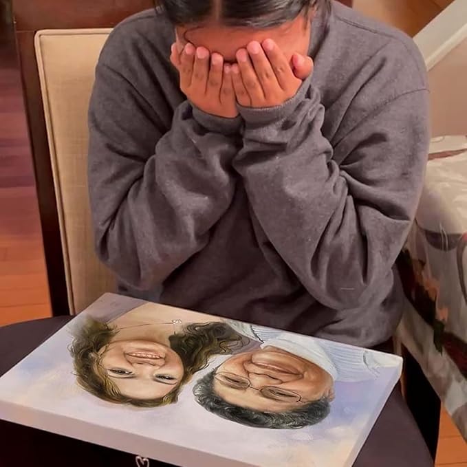 Paint Your Life Custom Hand-Painted Oil Portrait from Photo to Painting