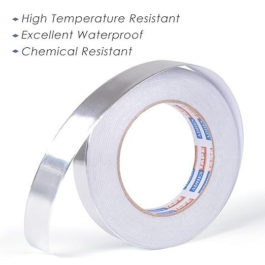 ADHES TAPE Aluminum Foil Tape, Heat Resistant, Waterproof, 0.78 inch x164 Feet, for HVAC, Repair, Sealing, Insulation