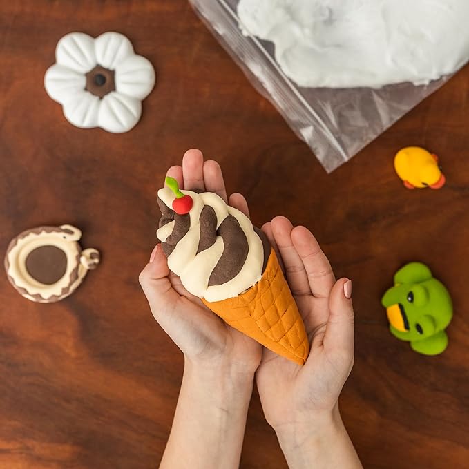 White Air Dry Foam Clay Bulk Pack - Squishy, Soft Clay for Slime, Cosplay, Modeling, Molding, Sculpting, Arts & Crafts Projects - No-Bake Craft Clay in a Standup Zip Bag - Pack of 2 (1.1 Pounds Each)