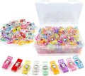 Quilting Clips and Sewing Fabric Clips, KOLUPA 200 Pcs Plastic Embroidery Clips with Storage Box, Multipurpose Crafting Tools Supplies and Accessories (Assorted Colors)