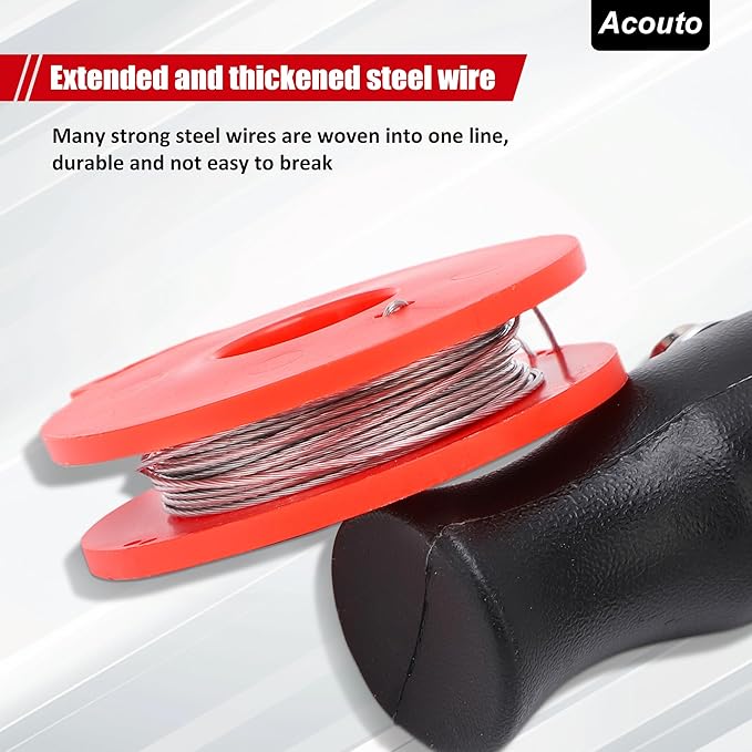 Acouto Windshield Removal Tool - Windshield Wire Cut Out Tool Car Windshield Removal Hand Tool Kit Window Glass Cutting Wire with Handles Professional Repair for Glass Removal