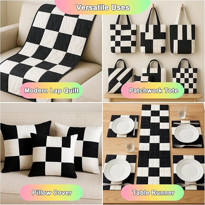 84 Pieces 5″ Pre-Cut White Cotton Fabric Squares — Charm Pack Quilting Fabric