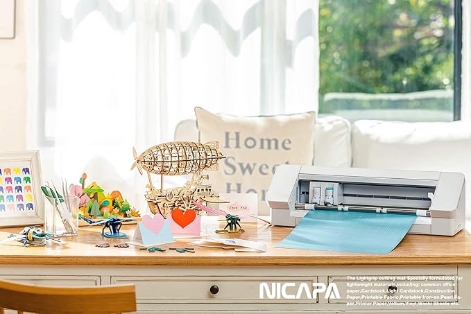 Nicapa LightGrip Cutting Mat for Silhouette Cameo 3/2/1(12x24 inch,3 Mats) Light Adhesive Sticky Quilting Cut Mats Replacement Accessories for Silhouette Cameo