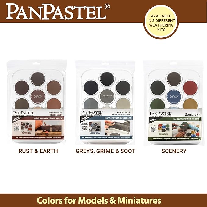 PanPastel Artist Pastels by GOLDEN, Rust & Earth Set, 7 Color, Professional Artist Pastels, Unique Pan Format (cake-like)